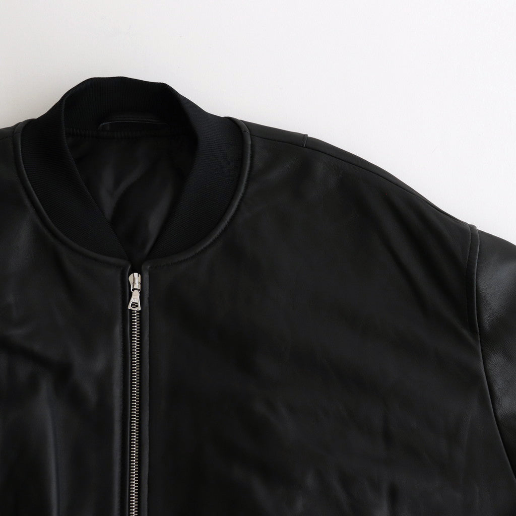 LEATHER FLIGHT JACKET #BLACK [ST.922]