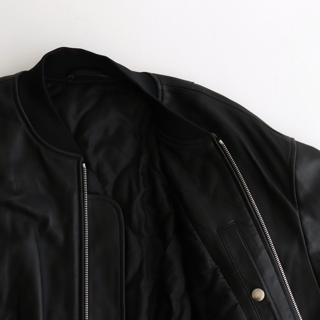 LEATHER FLIGHT JACKET #BLACK [ST.922]