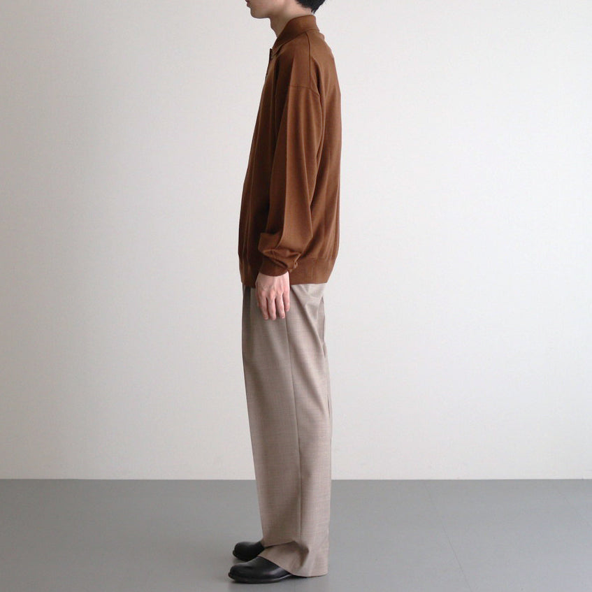 SUPER FINE TROPICAL WOOL SLACKS #TOP GRAY BEIGE [A24SP06WT]