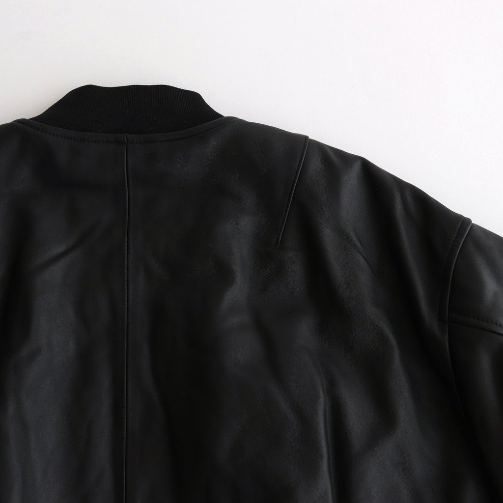 LEATHER FLIGHT JACKET #BLACK [ST.922]