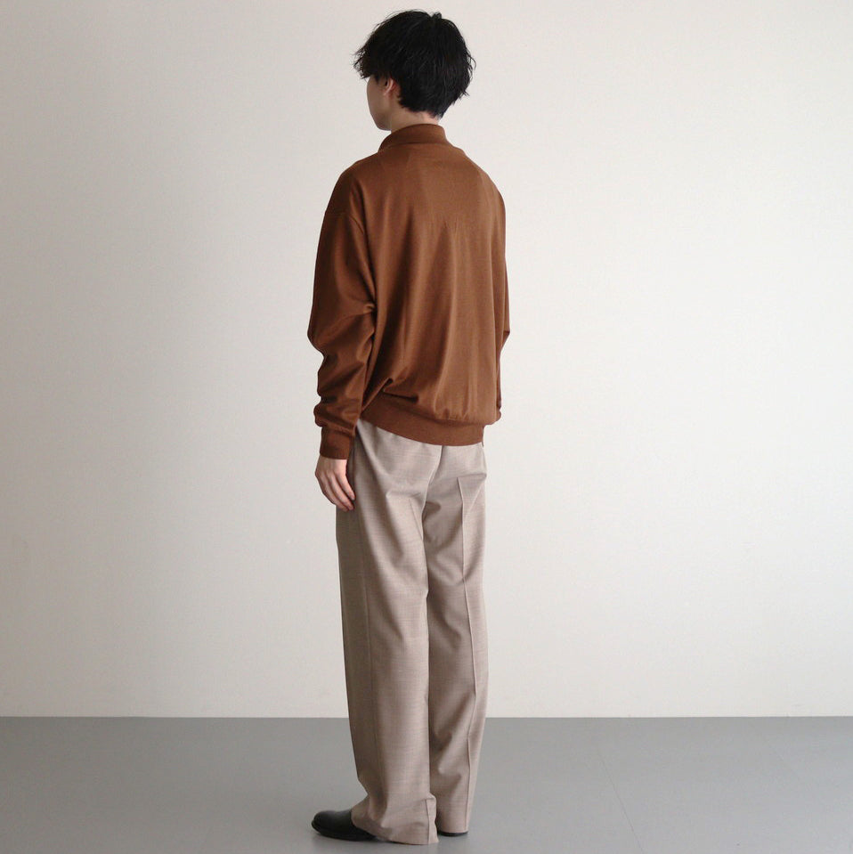 SUPER FINE TROPICAL WOOL SLACKS #TOP GRAY BEIGE [A24SP06WT]