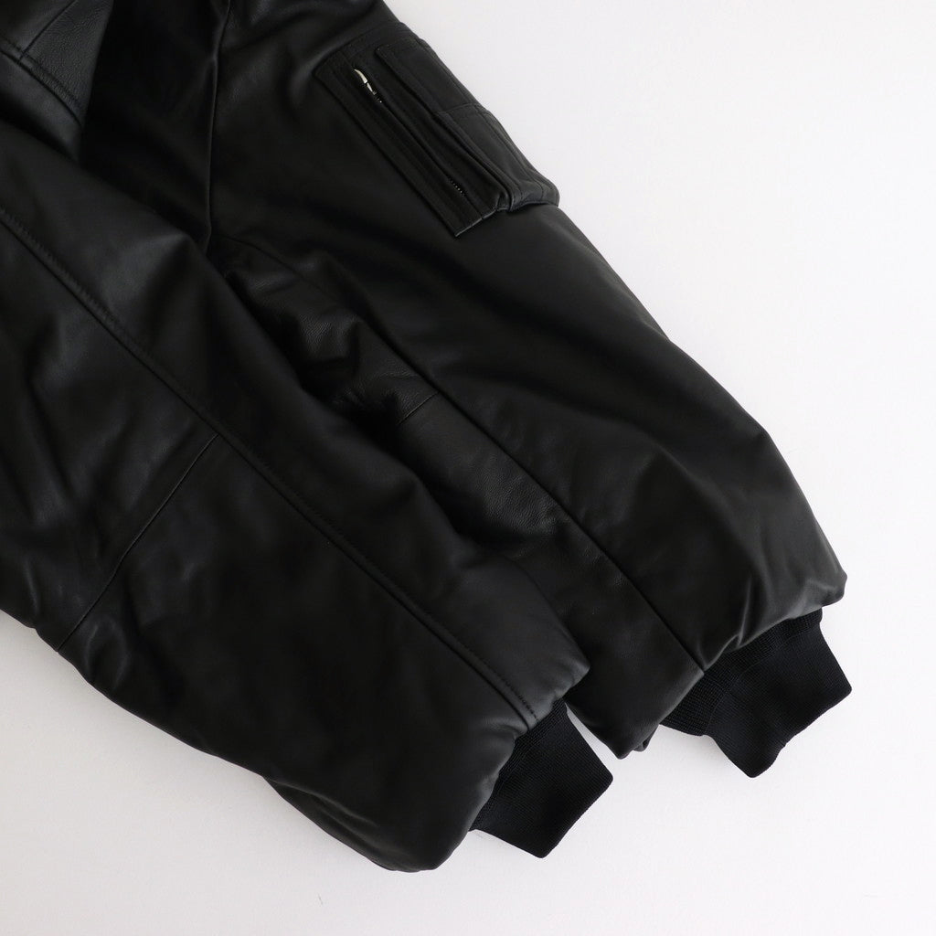 LEATHER FLIGHT JACKET #BLACK [ST.922]