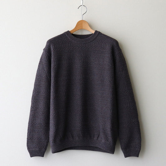 Fair Isle Links Knit #Navy [2403-005]