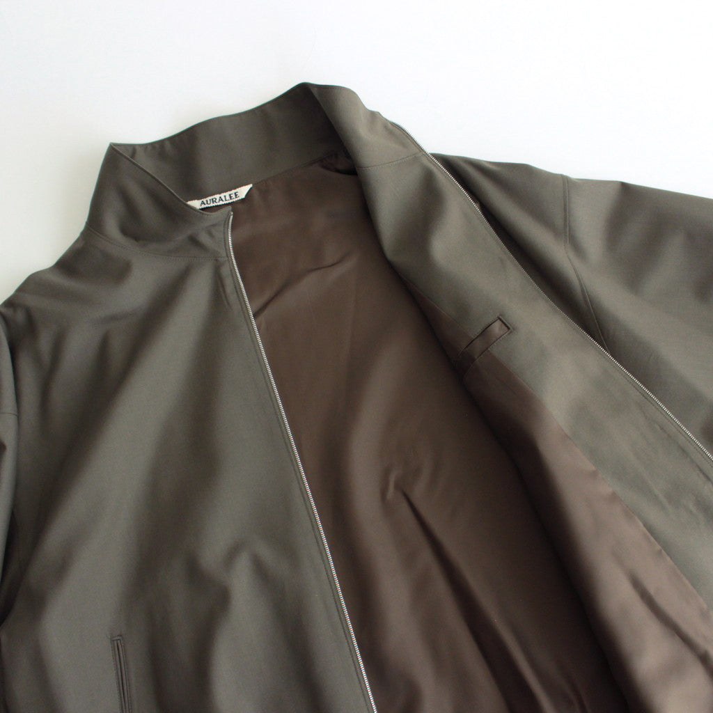 SUPER FINE TROPICAL WOOL ZIP BLOUSON #DARK KHAKI [A24AB01WT]