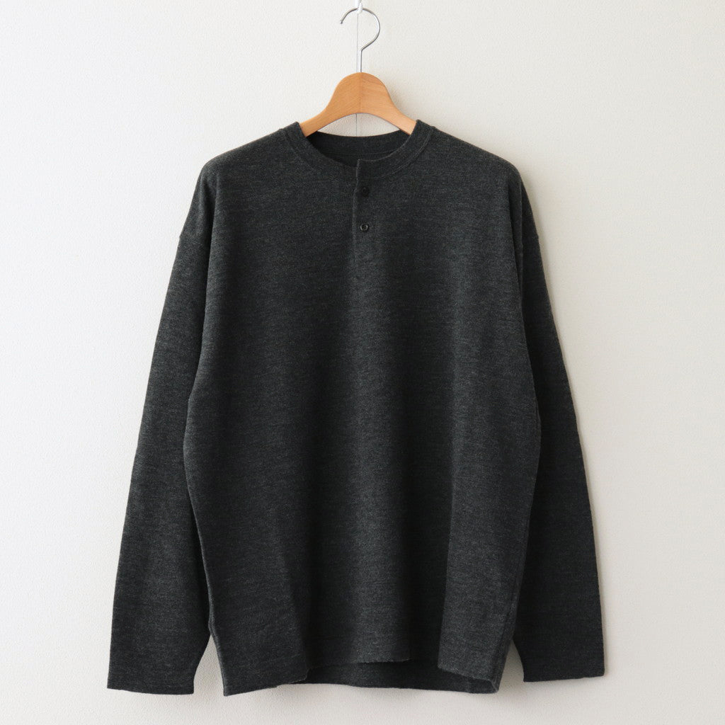 Wool Henley L/S #C.GRAY [2203-005]