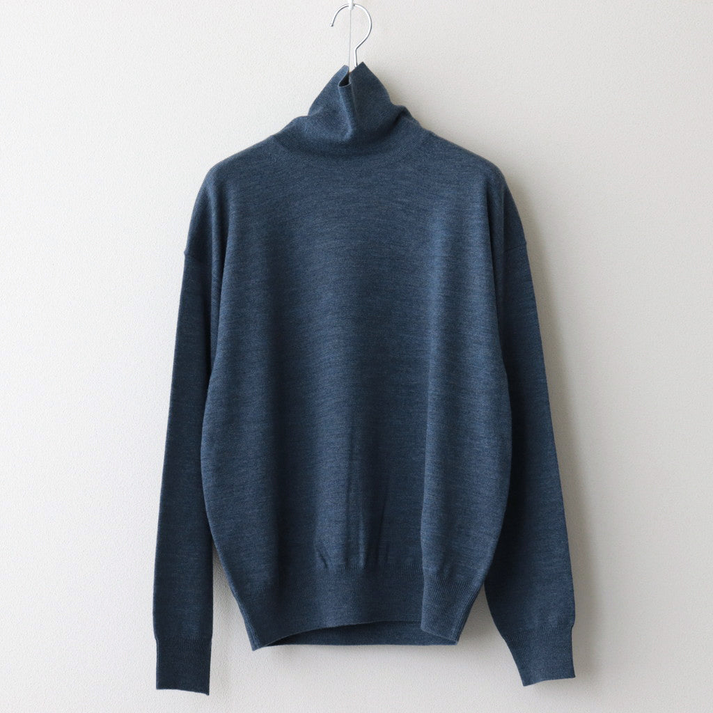 Turtle Neck L/S #Blue [2303-007W]