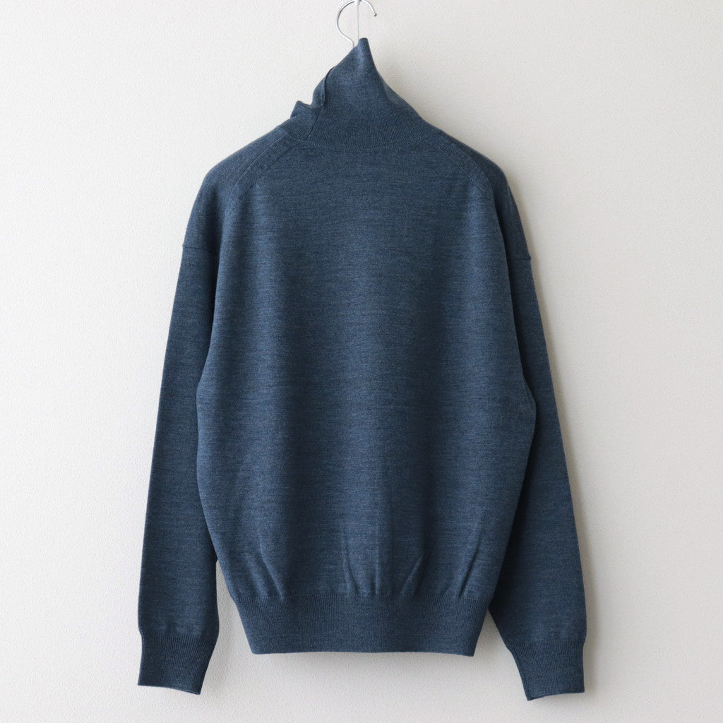 Turtle Neck L/S #Blue [2303-007W]