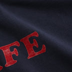 RINGER T-SHIRT LIFE IS A DRAMA #NAVY?~NAVY [H2401-CS029-3]
