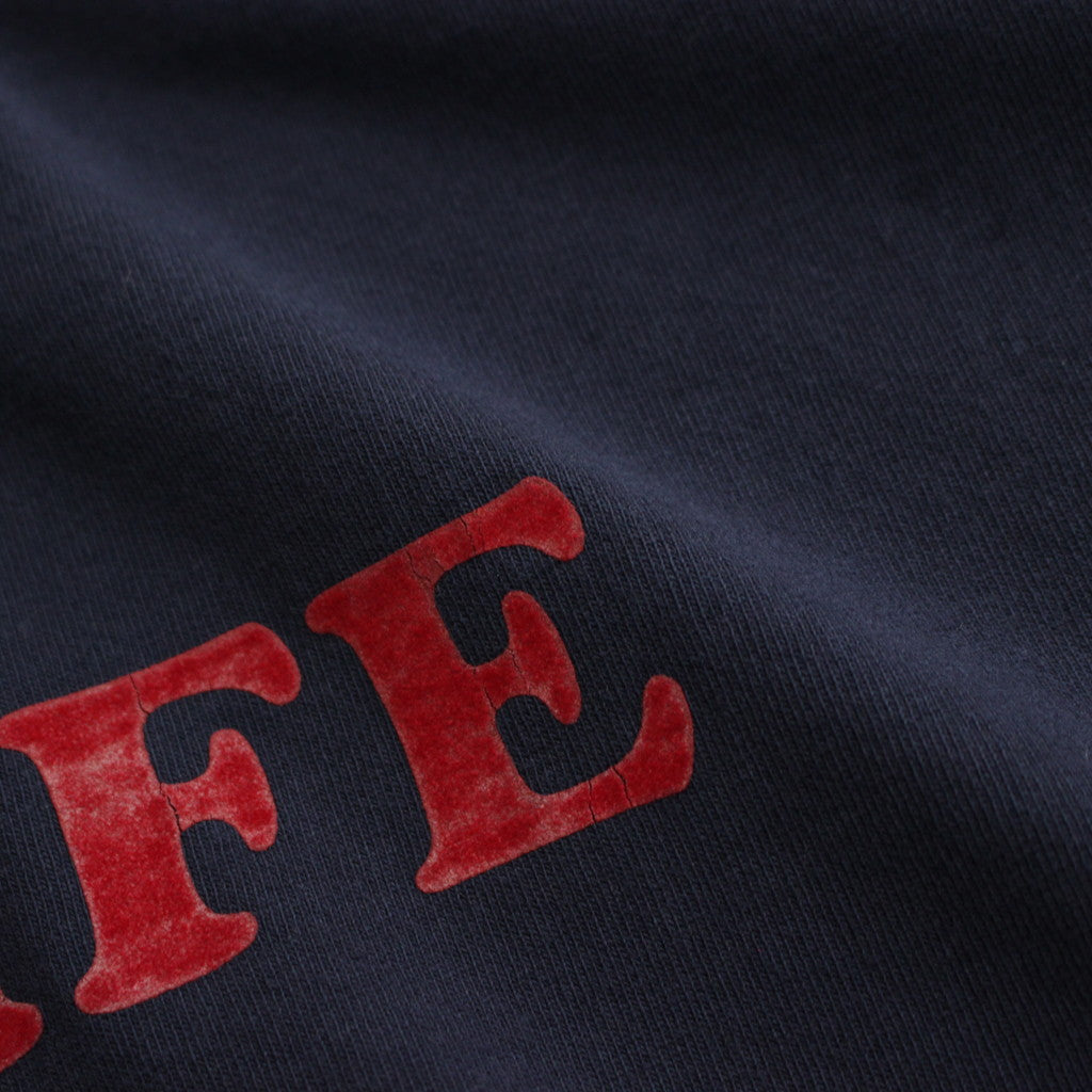 RINGER T-SHIRT LIFE IS A DRAMA #NAVY?~NAVY [H2401-CS029-3]