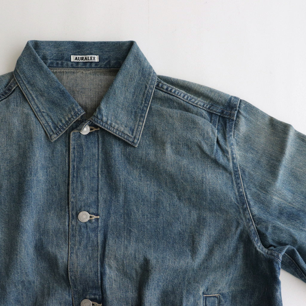 SELVEDGE FADED LIGHT DENIM BLOUSON #LIGHT INDIGO [A23AB01DE