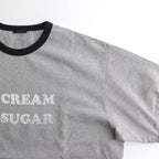 RINGER T-SHIRT NO CREAM NO SUGAR #GRAY?~NAVY [H2401-CS029-2]