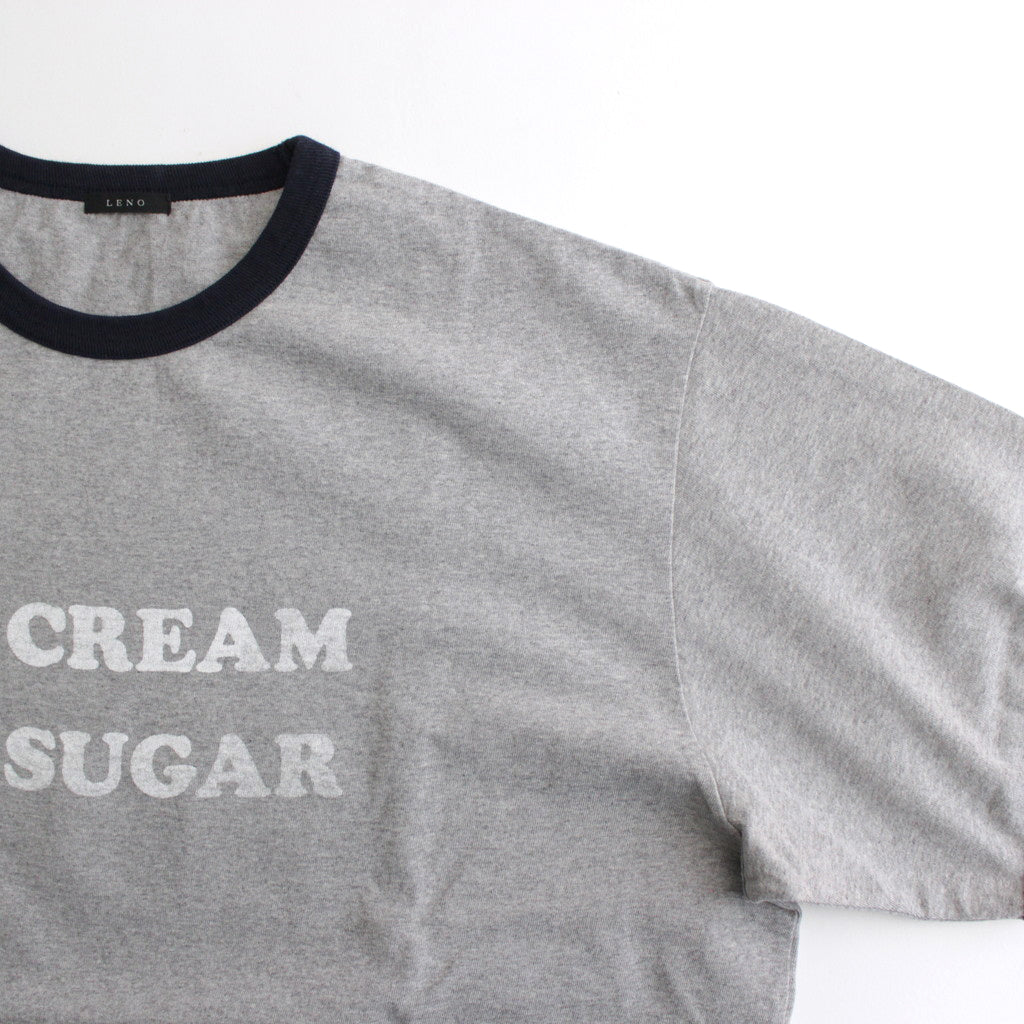 RINGER T-SHIRT NO CREAM NO SUGAR #GRAY?~NAVY [H2401-CS029-2]