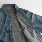 SELVEDGE FADED LIGHT DENIM BLOUSON #LIGHT INDIGO [A23AB01DE]