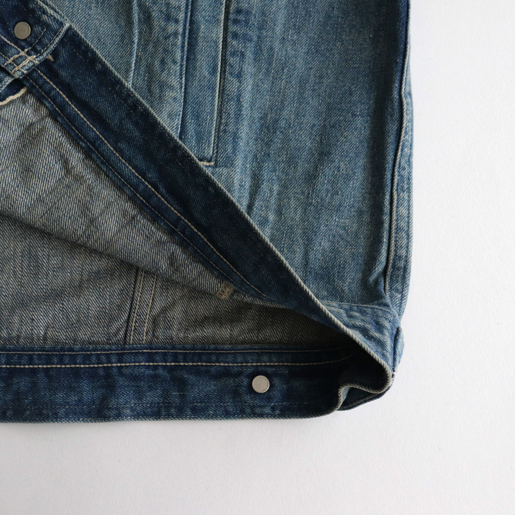 SELVEDGE FADED LIGHT DENIM BLOUSON #LIGHT INDIGO [A23AB01DE