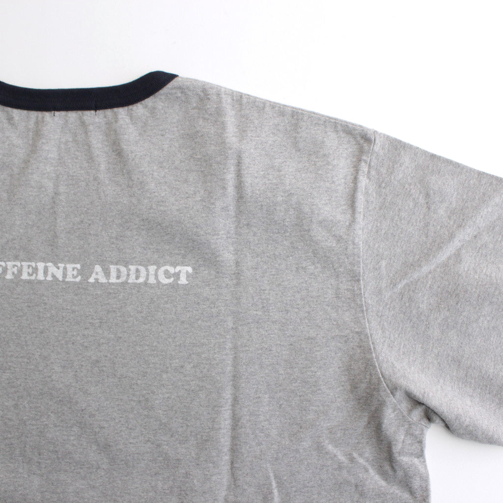 RINGER T-SHIRT NO CREAM NO SUGAR #GRAY?~NAVY [H2401-CS029-2]