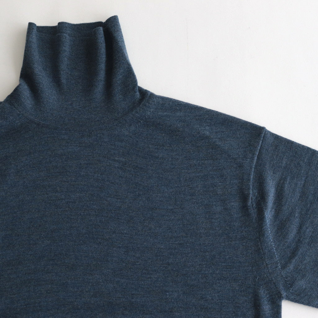 Turtle Neck L/S #Blue [2303-007W]