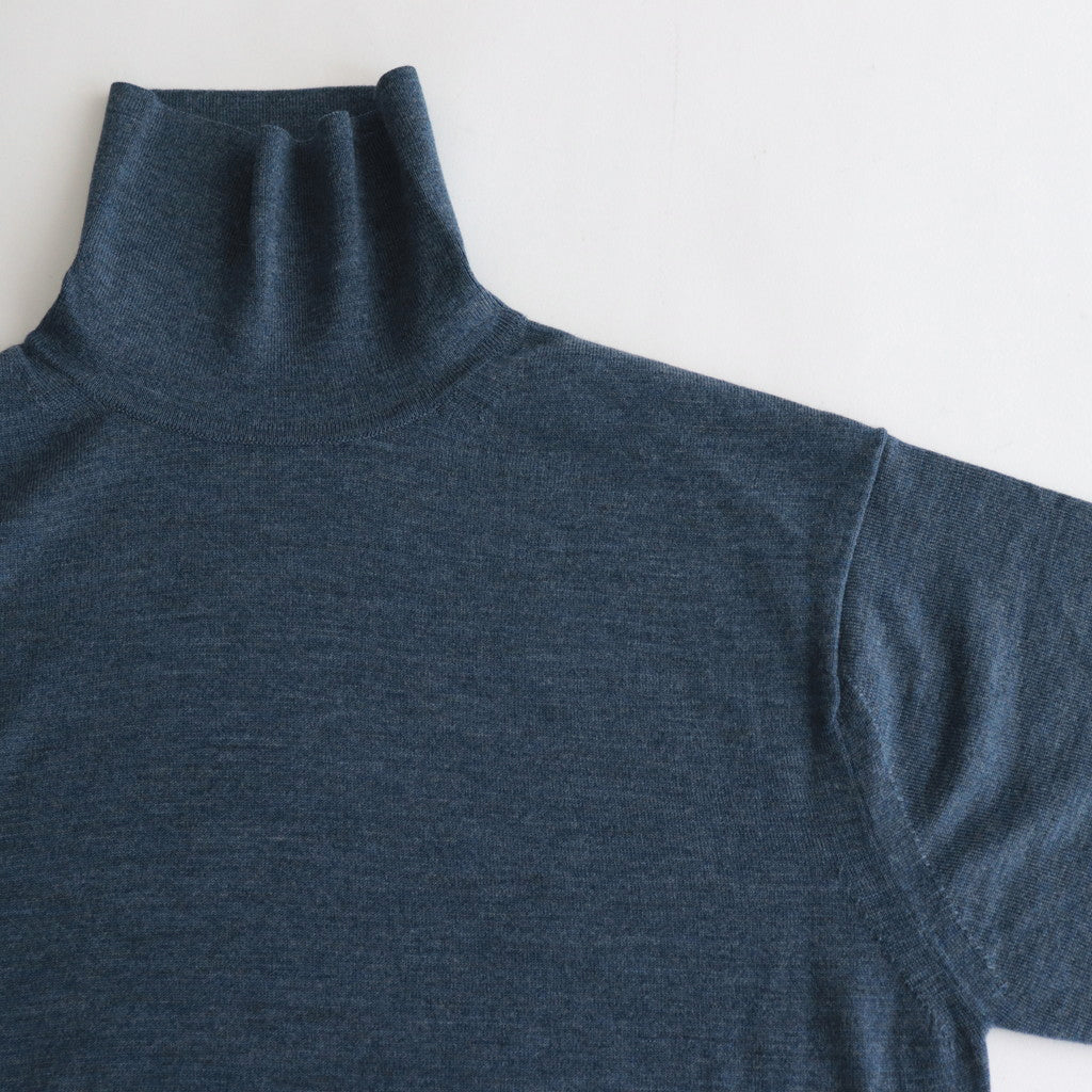 Turtle Neck L/S #Blue [2303-007]