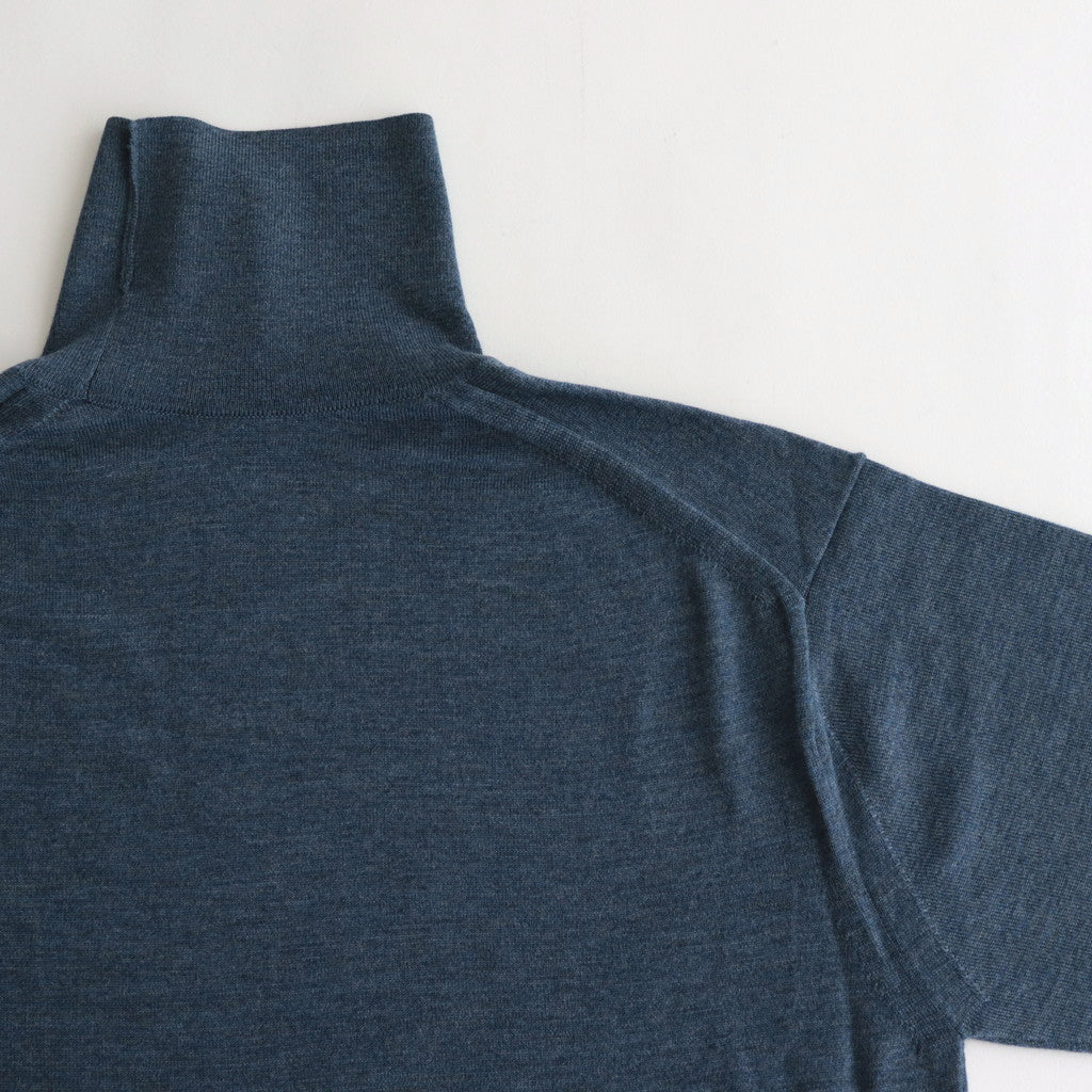Turtle Neck L/S #Blue [2303-007]