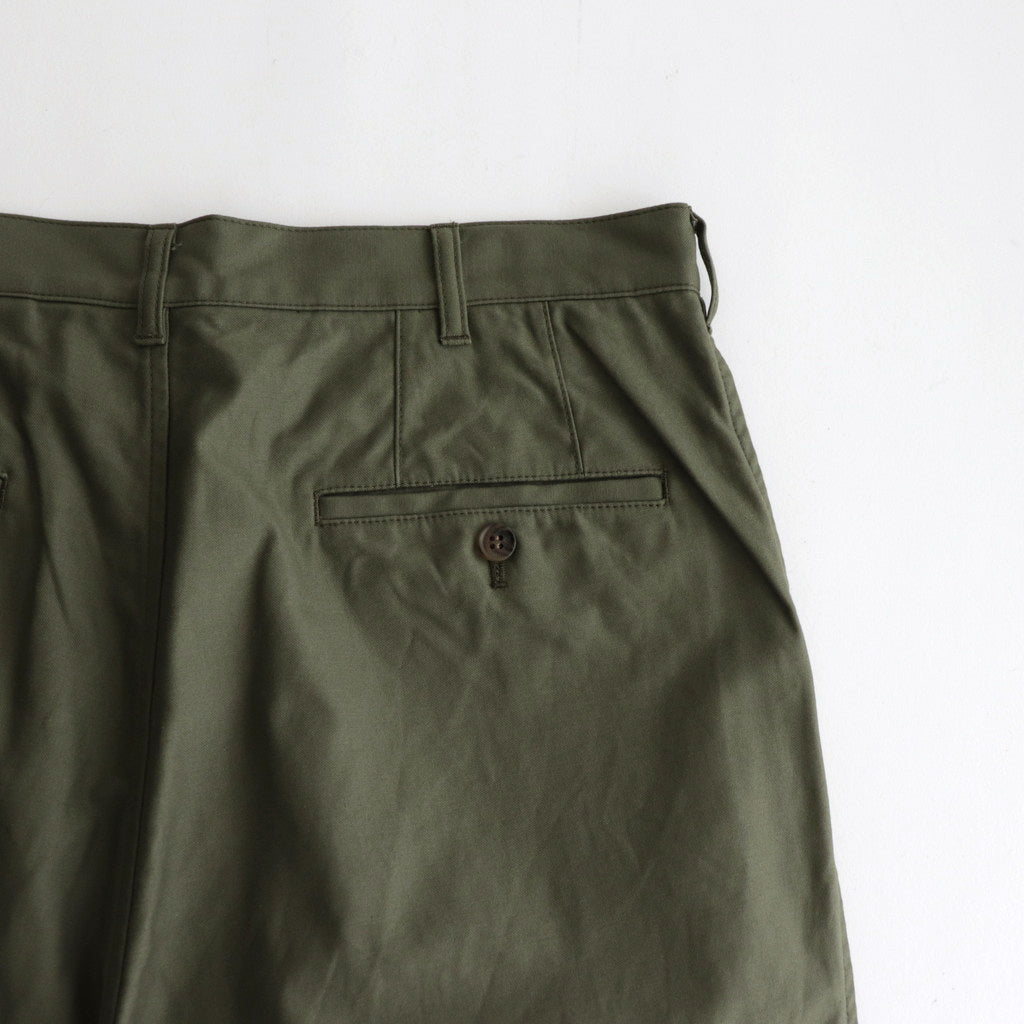 綿バックサテン 製品洗 パンツ #KHAKI [HL-P020-051] – ciacura