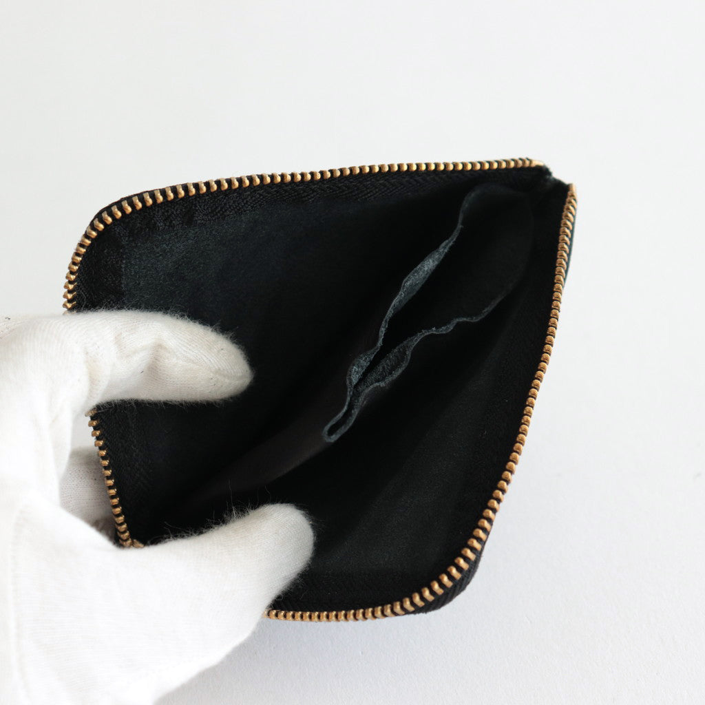 L-shaped ZIP wallet - WASHED #BLACK [8Z-Y031-051]