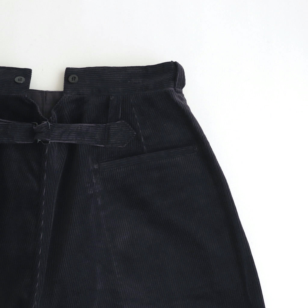 CORDUROY BUCKLE BACK TROUSERS #NAVY [H2302-PT026]