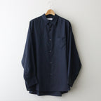 Linen L/S Oversized Regular Collar Shirt #NAVY [GM241-50273B]