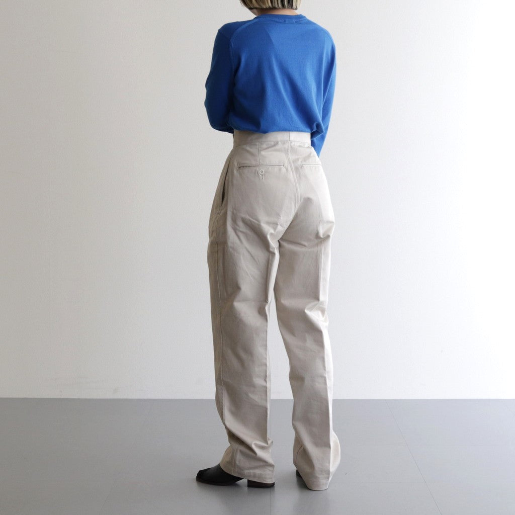 DOUBLE BELTED GURKHA TROUSERS #IVORY [L2102-PT001] _ LENO | リノ