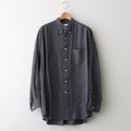 Linen Cupro L/S Oversized B.D Shirt #GRAY [GM241-50238]