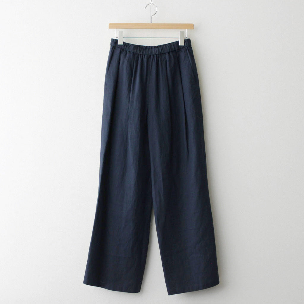 Linen Easy Wide Pants #NAVY [GL241-40278B]