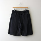WINDPROOF NYLON WIDE EASY SHORT TROUSERS #BLACK [ST.814]