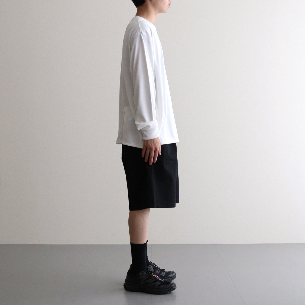 DRY JERSEY L/S CREW NECK TEE #WHITE [FSC241-70137B]