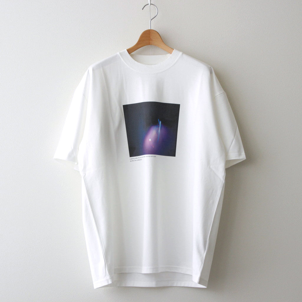PRINT TEE (MERCERISED COTTON) - MULTIPLICATION - #WHITE [ST.877]