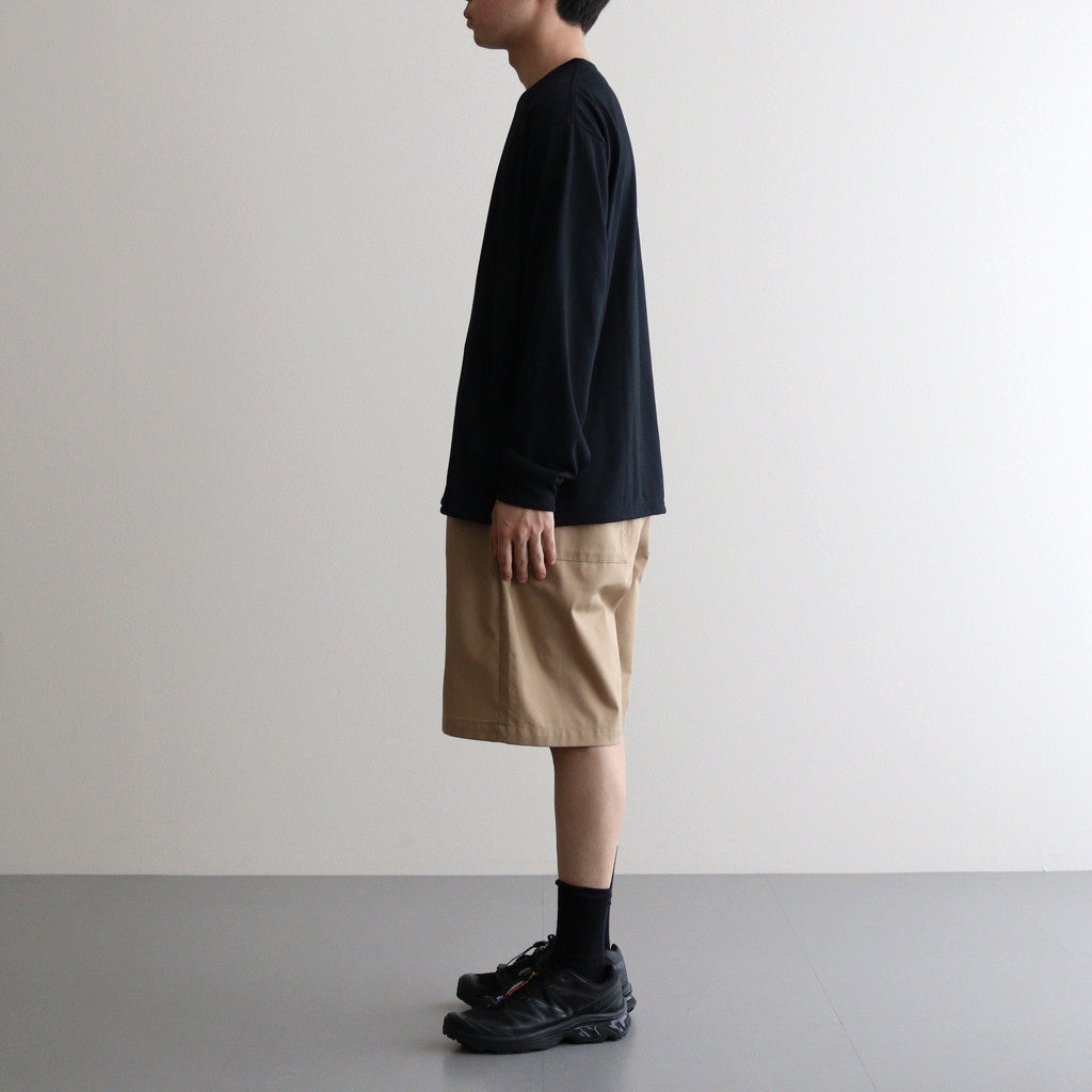 DRY JERSEY L/S CREW NECK TEE #BLACK [FSC241-70137B]