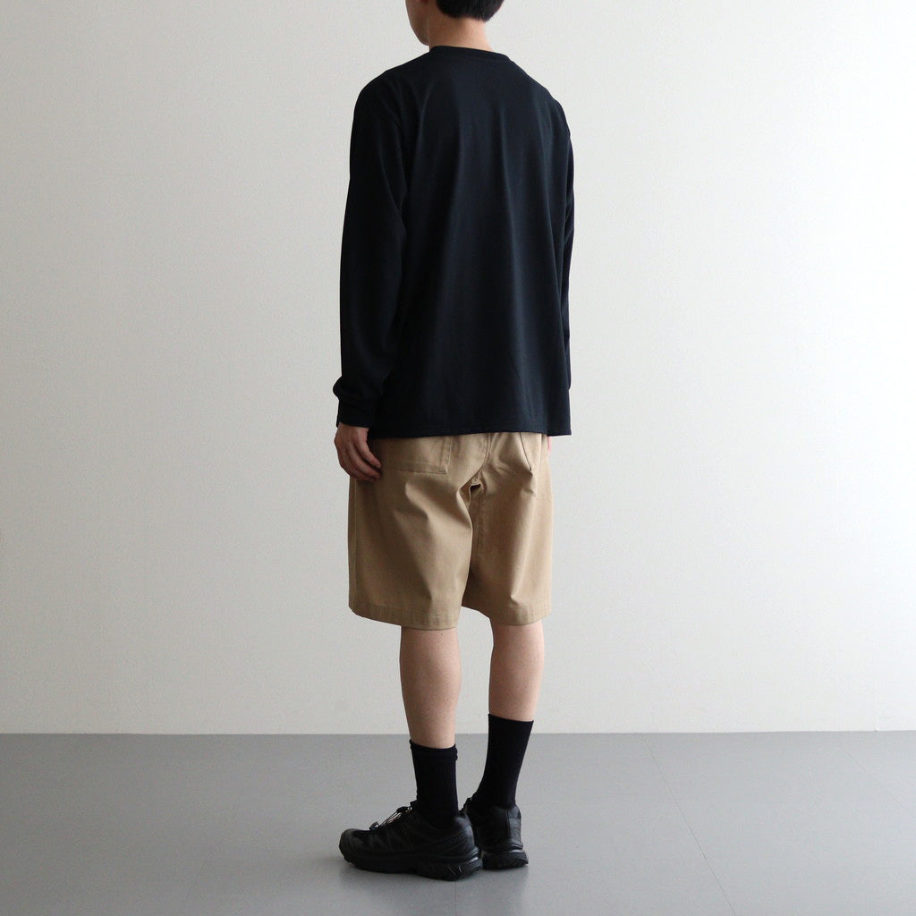 DRY JERSEY L/S CREW NECK TEE #BLACK [FSC241-70137B]