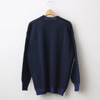 綿ギマ×エステル天竺エンボス加工 セーター #BLACK [HM-N003-051]