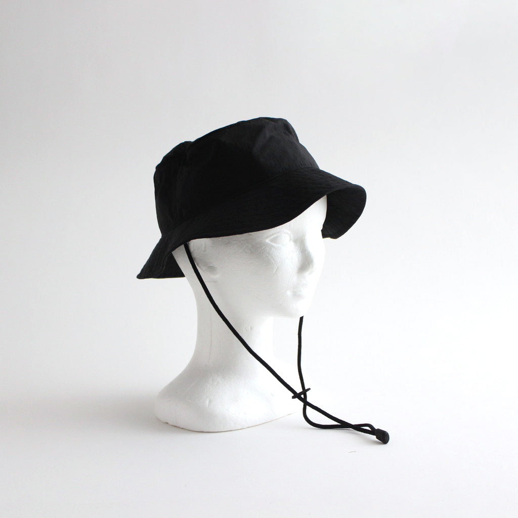 NYLON RIPSTOP FLAT HAT (あご紐付き） #BLACK [NO.25028]