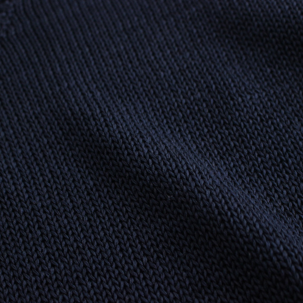 綿ギマ×エステル天竺エンボス加工 セーター #BLACK [HM-N003-051]