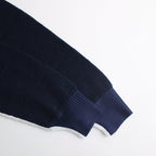 綿ギマ×エステル天竺エンボス加工 セーター #BLACK [HM-N003-051]