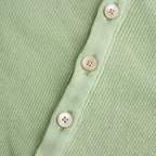 ORGANIC SOFT RIB HENLEY NECK L/S TEE #LIGHT GREEN [A24SP03OT]