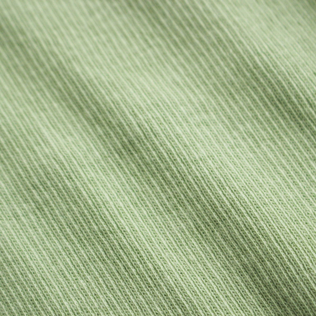 ORGANIC SOFT RIB HENLEY NECK L/S TEE #LIGHT GREEN [A24SP03OT]