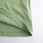 ORGANIC SOFT RIB HENLEY NECK L/S TEE #LIGHT GREEN [A24SP03OT]