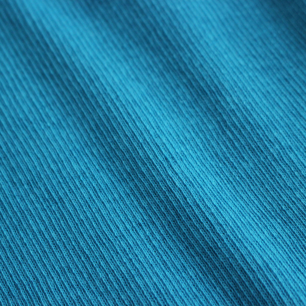 ORGANIC SOFT RIB HENLEY NECK L/S TEE #TURQUOISE BLUE [A24SP03OT]