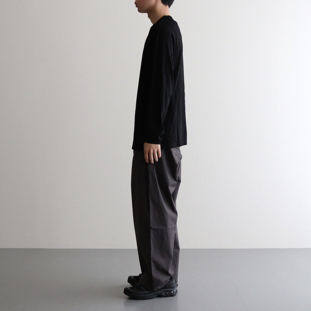 WASHABLE WOOL L/S TEE #BLACK [FSC241-70166B]