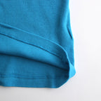 ORGANIC SOFT RIB HENLEY NECK L/S TEE #TURQUOISE BLUE [A24SP03OT]