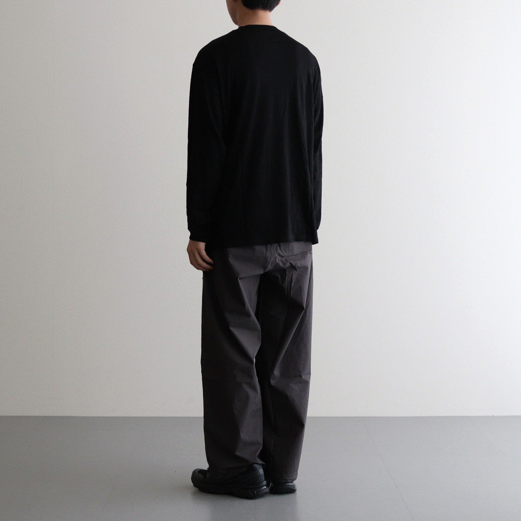 WASHABLE WOOL L/S TEE #BLACK [FSC241-70166B]