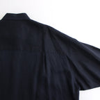 Linen L/S Oversized Regular Collar Shirt #NAVY [GM241-50273B]