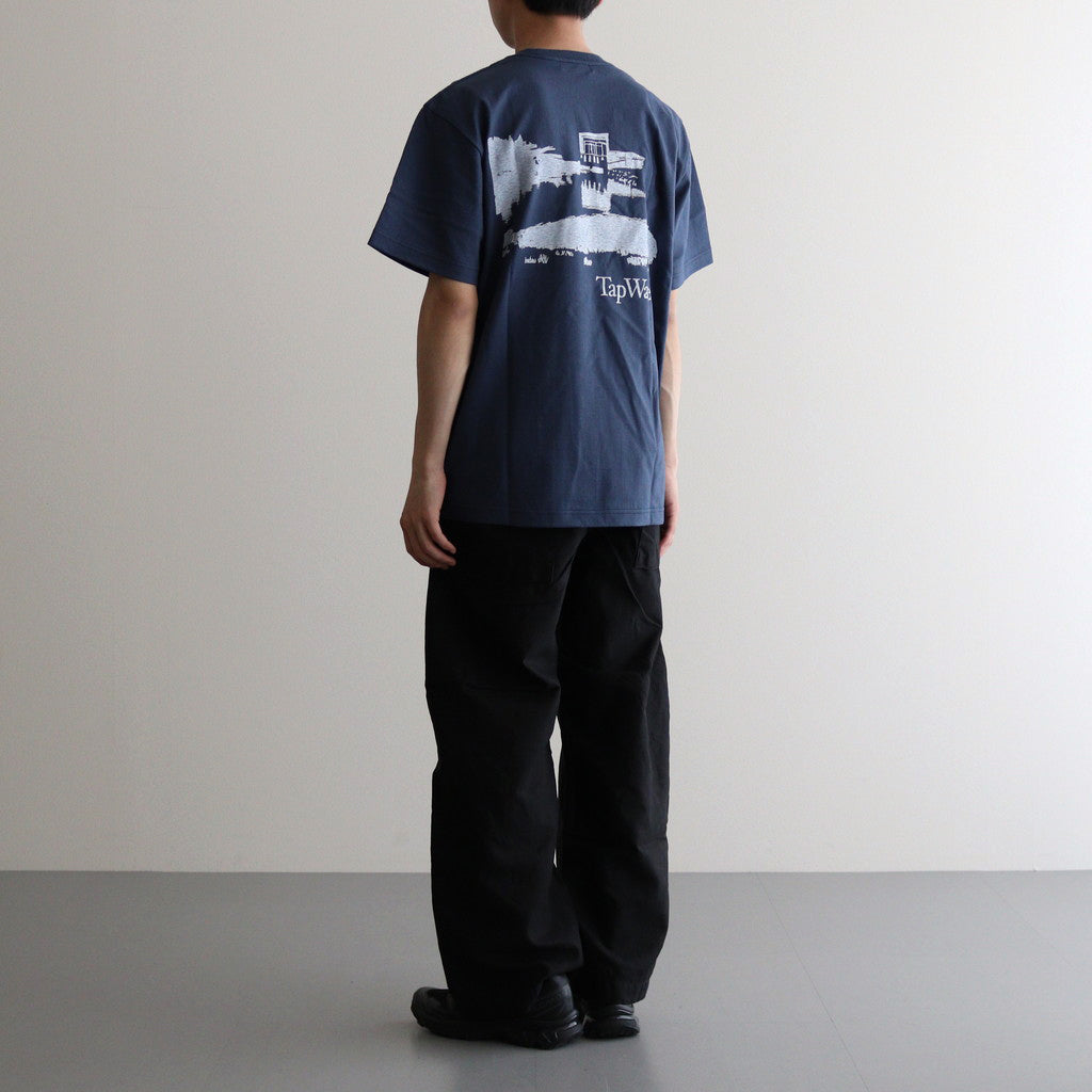 Waste Cotton Printed S/S Tee #NAVY [TP241-70009]