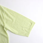 HARD TWIST HIGH GAUGE WOOL SILK KNIT SKIPPER POLO #LIME YELLOW [A24SP02WS]