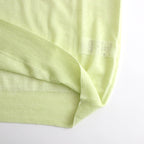 HARD TWIST HIGH GAUGE WOOL SILK KNIT SKIPPER POLO #LIME YELLOW [A24SP02WS]