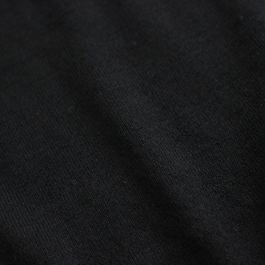 HARD TWIST HIGH GAUGE WOOL SILK KNIT SKIPPER POLO #BLACK [A24SP02WS]